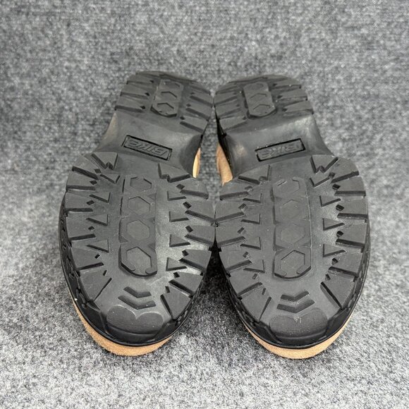 Bike Vintage Hiking Shoe Womens Size 8 Tan Canvas Burlap Suede Low Lace Athletic - Picture 11 of 12